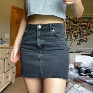black Topshop jean skirt!